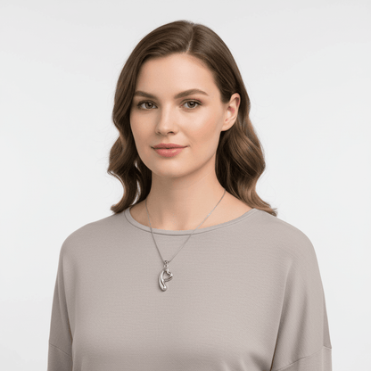 Open hart ashanger – rouwsieraad van staal - Aramat Jewels - Gedenkhangers - cadeautip