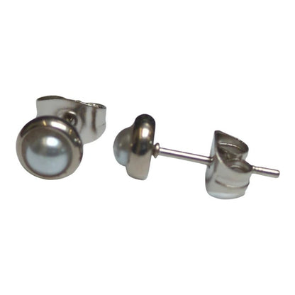 Parel oorbellen - wit - 6mm - Staal - oor3242 - Oorbellen kopen# - 6mm - alles - dames