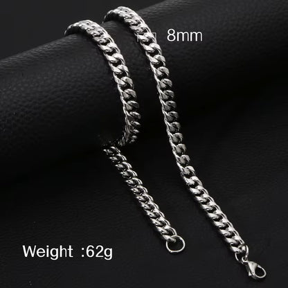 Modern Silver-Colored Gourmet Necklace Stainless Steel