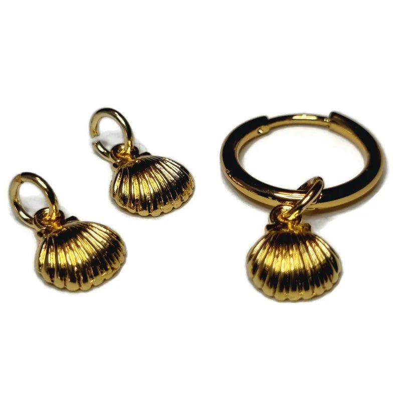 Een paar vergulde oorbellen