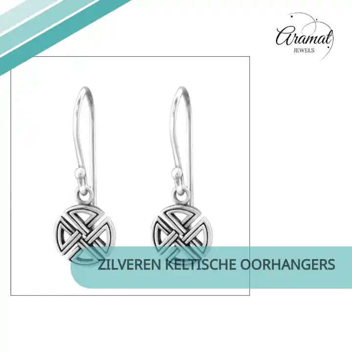 Zilveren Keltische Oorhangers by@Outfy