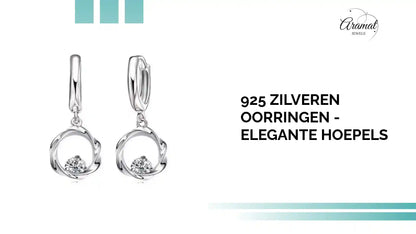 925 Zilveren Oorringen - Elegante Hoepels by@Outfy