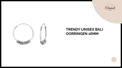 Trendy Unisex Bali Oorringen 16mm by@Outfy