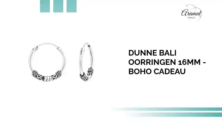 Dunne Bali Oorringen 16mm - Boho Cadeau by@Outfy