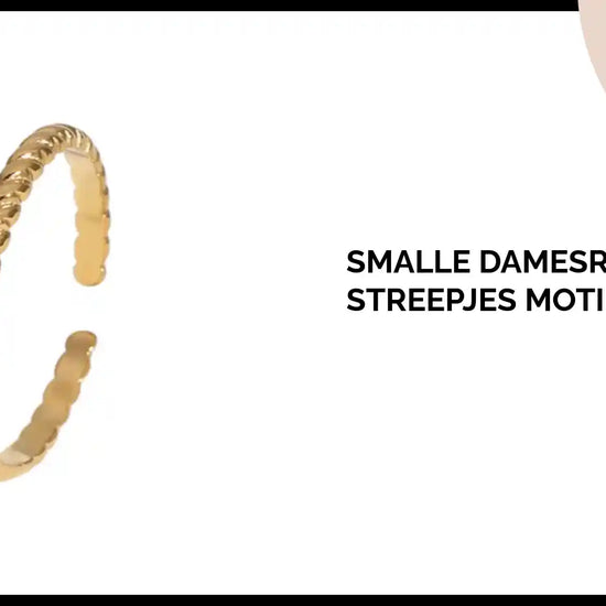 Smalle Damesring met Streepjes Motief | RVS by@Outfy
