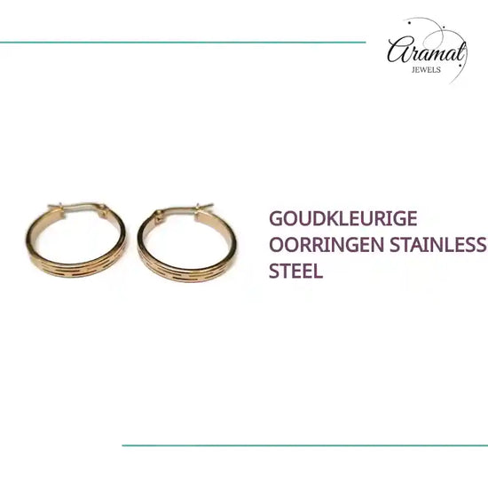 Goudkleurige Oorringen stainless steel by@Outfy