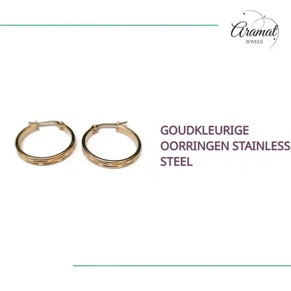 Goudkleurige Oorringen stainless steel by@Outfy