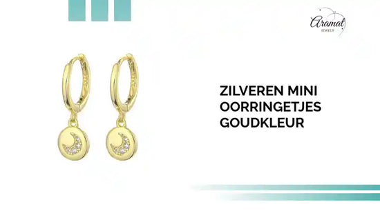 Zilveren Mini Oorringetjes goudkleur by@Outfy