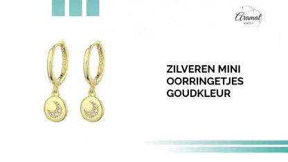 Zilveren Mini Oorringetjes goudkleur by@Outfy