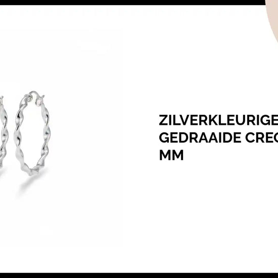 Zilverkleurige Stalen Gedraaide Creolen &ndash; 40 mm by@Outfy