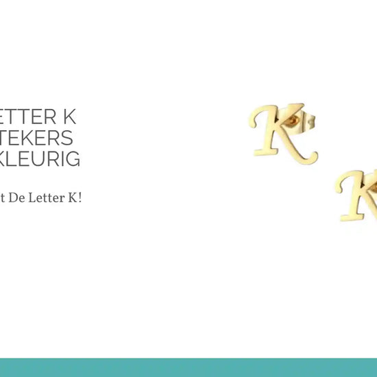 RVS letter K oorstekers goudkleurig by@Outfy