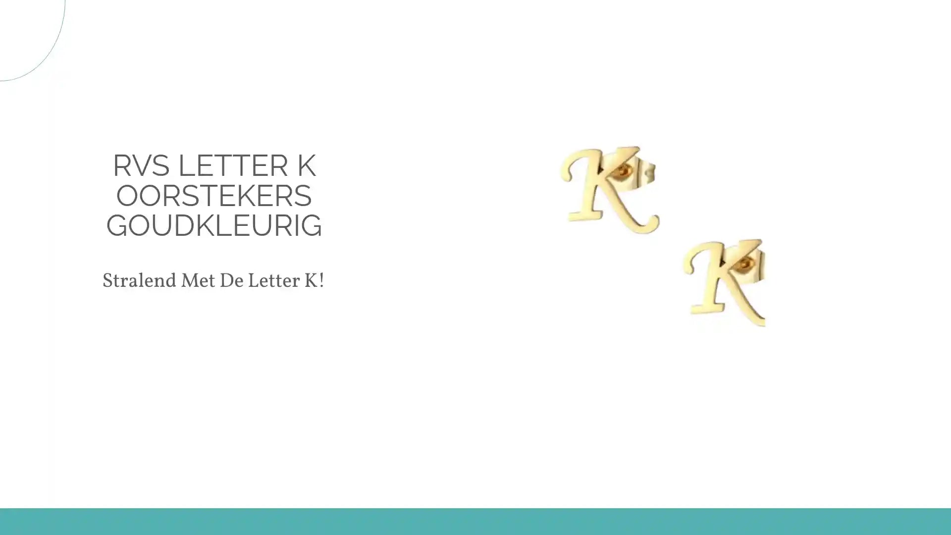 RVS letter K oorstekers goudkleurig by@Outfy