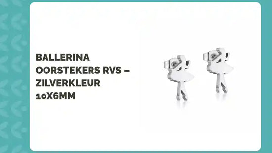 Ballerina Oorstekers RVS &ndash; Zilverkleur 10x6mm by@Outfy