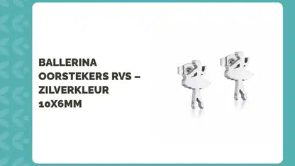 Ballerina Oorstekers RVS &ndash; Zilverkleur 10x6mm by@Outfy