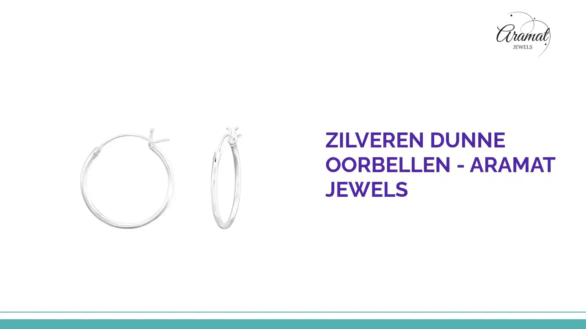 Zilveren Dunne Oorbellen - Aramat Jewels by@Outfy