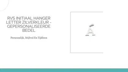 RVS Initiaal Hanger Letter Zilverkleur - Gepersonaliseerde Bedel by@Outfy