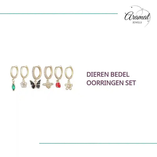 Dieren Bedel Oorringen Set by@Outfy