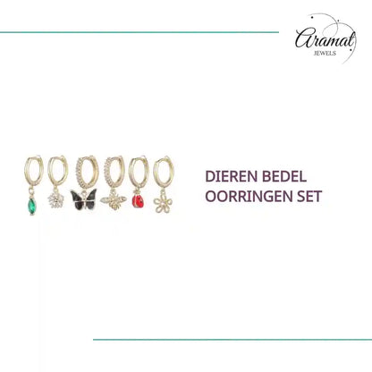 Dieren Bedel Oorringen Set by@Outfy