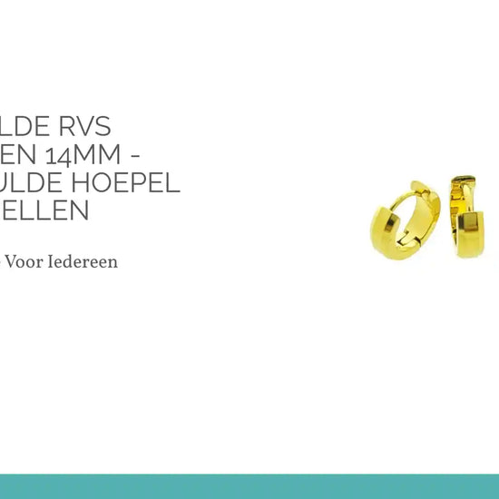 Vergulde RVS Oorringen 14mm - Goudvergulde Hoepel Oorbellen by@Outfy