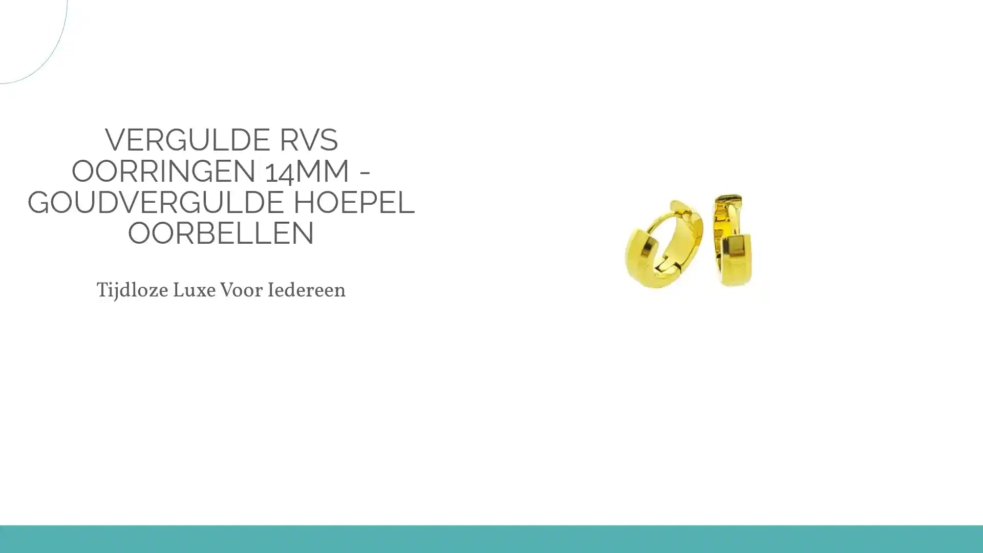 Vergulde RVS Oorringen 14mm - Goudvergulde Hoepel Oorbellen by@Outfy