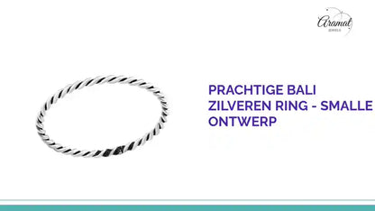Prachtige Bali Zilveren Ring - Smalle Ontwerp by@Outfy