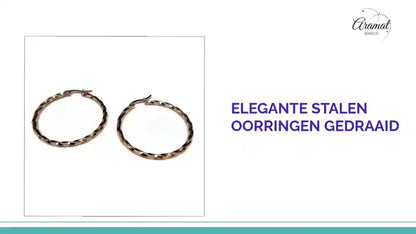 Elegante Stalen Oorringen gedraaid by@Outfy