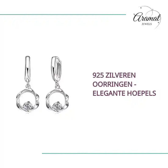 925 Zilveren Oorringen - Elegante Hoepels by@Outfy