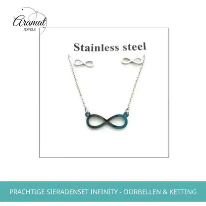 Prachtige Sieradenset Infinity - Oorbellen &amp; Ketting by@Outfy