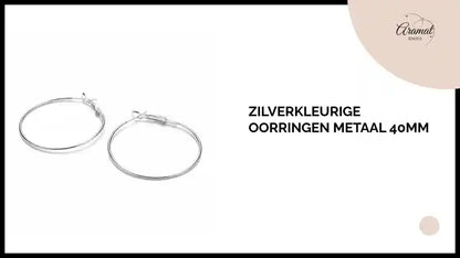 Zilverkleurige Oorringen metaal 40mm by@Outfy