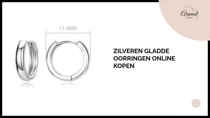 Zilveren Gladde Oorringen online kopen by@Outfy
