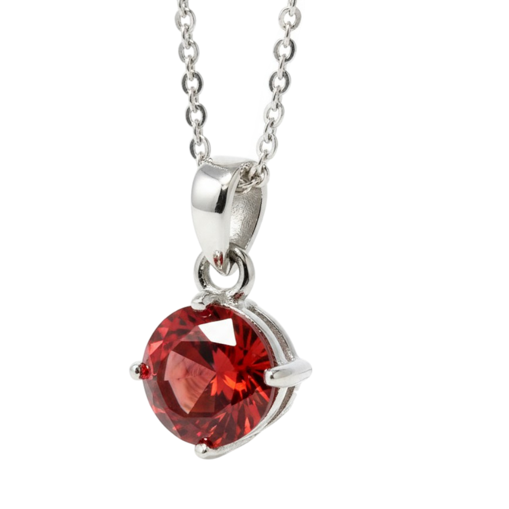 Elegant Stainless Steel Zirconia Pendant