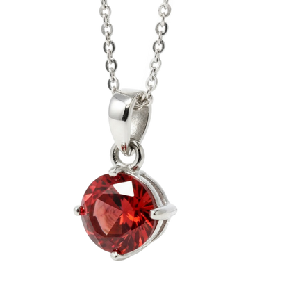 Elegant Stainless Steel Zirconia Pendant
