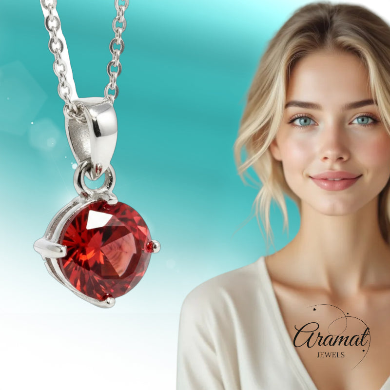 Elegant Stainless Steel Zirconia Pendant