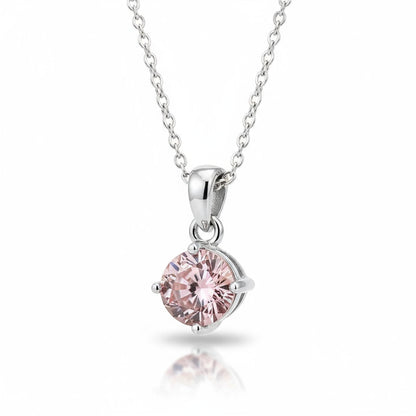 Elegant Stainless Steel Zirconia Pendant