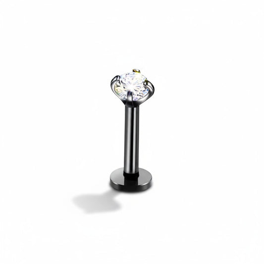 Tragus Piercing Black AB Zirconia 6mm 1.2mm