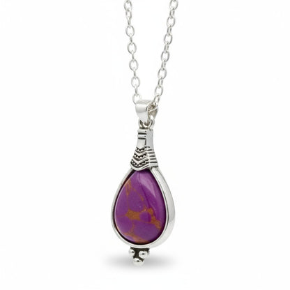Bohemian Necklace with Drop-Shaped Pendant