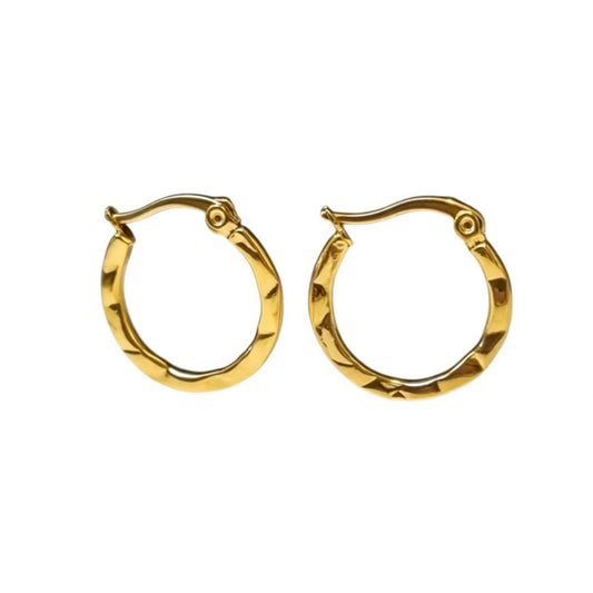 Steel Gold-Colored Earrings - Timeless