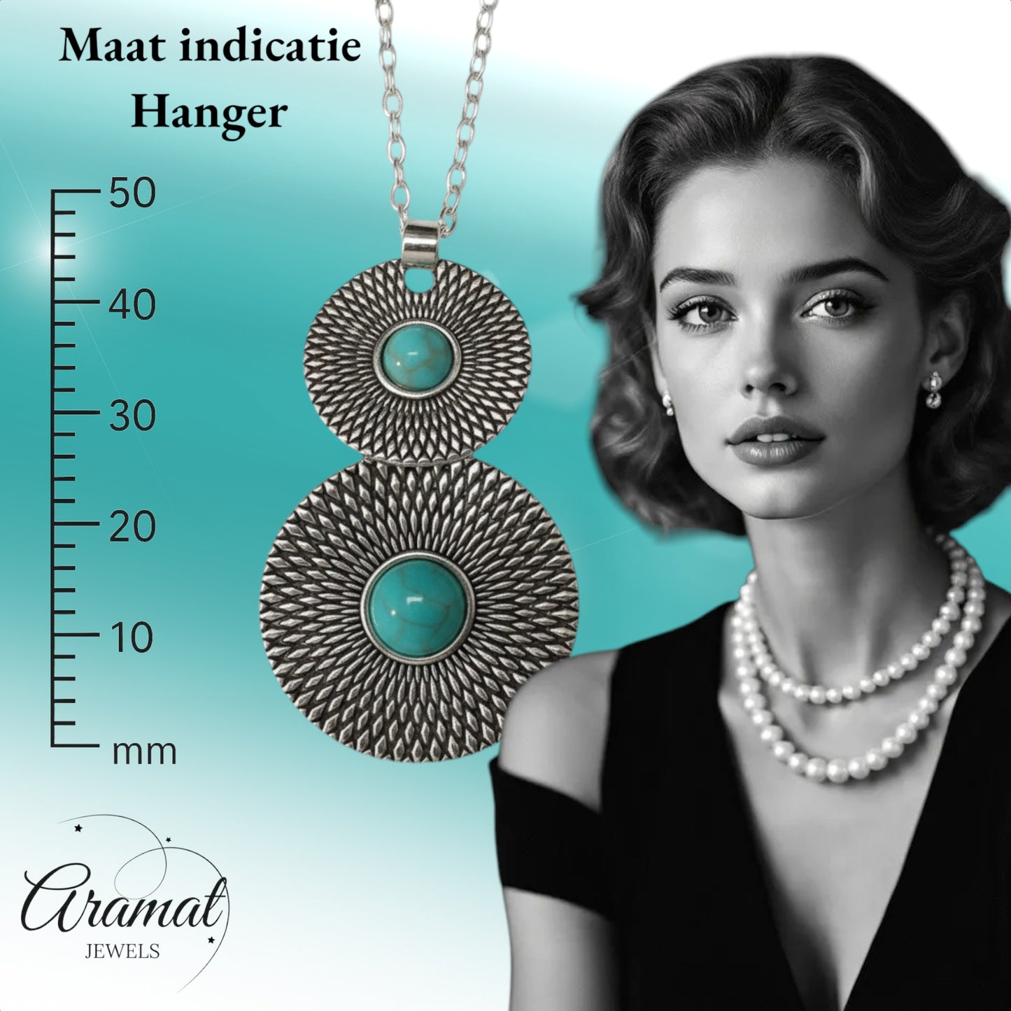 Trendy Bohemian Necklace with Marbled Stone