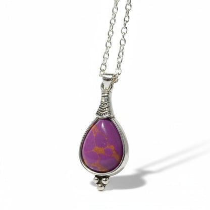 Bohemian Necklace with Drop-Shaped Pendant