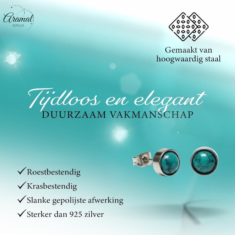 Boucles d'oreilles en pierre turquoise - Élégantes et résistantes 