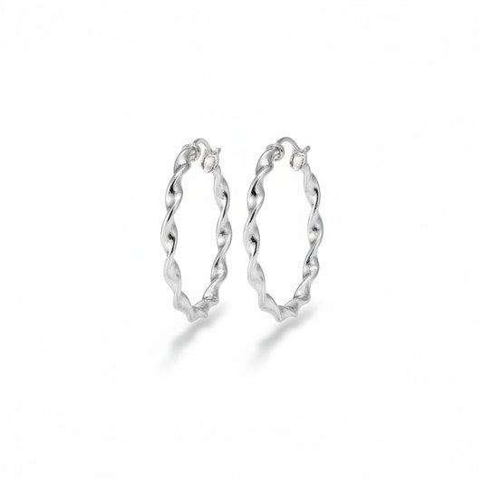 Steel Twisted Earrings