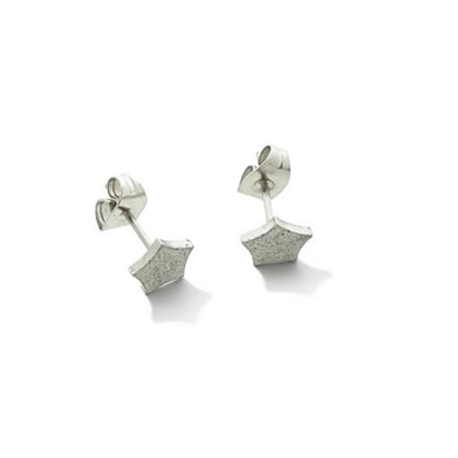 Boucles d'oreilles en acier pentagonal 7 mm - Motif géométrique