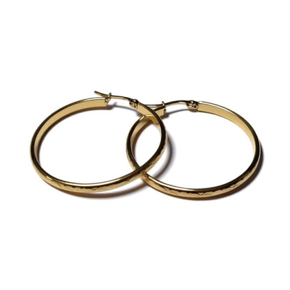 Gold-colored Flora Hoops - Flora Earrings made of stainless steel