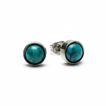Boucles d'oreilles en pierre turquoise - Élégantes et résistantes 