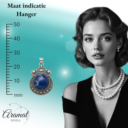 Collier bohème avec pierre bleue