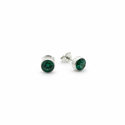 Green Zirconia Earrings Stainless Steel