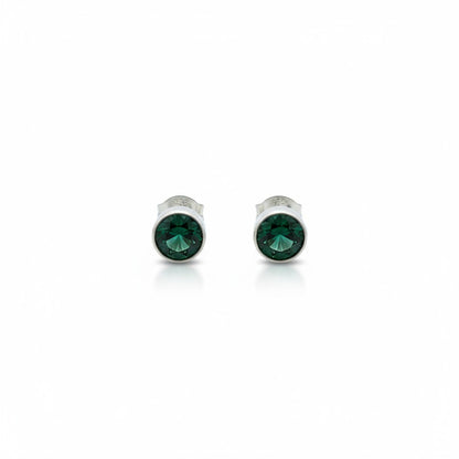 Green Zirconia Earrings Stainless Steel