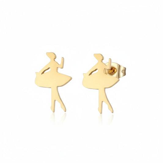 Dancer Earrings – Gold-Colored Steel 10x6mm