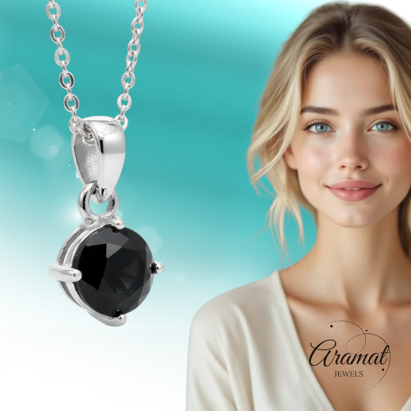 Elegant Stainless Steel Zirconia Pendant