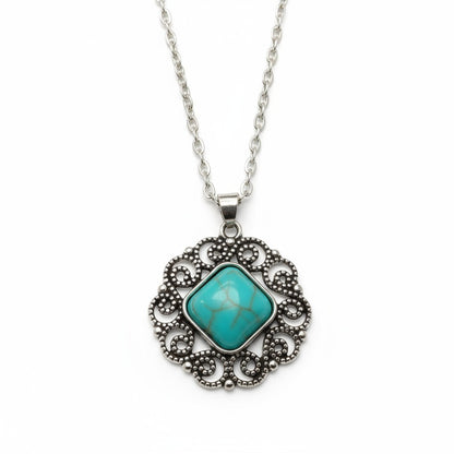 Boho Necklace with Turquoise Stone